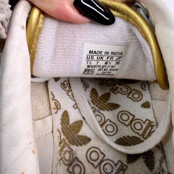 Adidas Stan Smith 2 Wave Shoes Sneakers White Gold 654228 Mens 7.5 - Picture 8 of 9